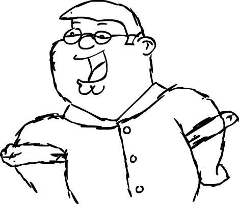 peter griffin drawing